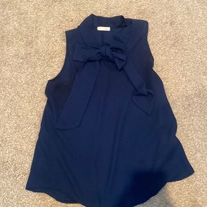 Navy blue thin work top
